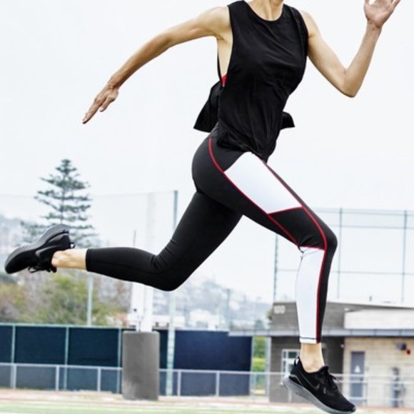 Active High Rise Side Pocket Colorblock Leggings - Picture 8 of 8